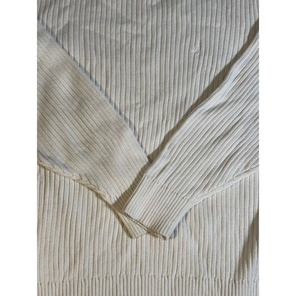 Nautica Cable Knit Pullover Sweater Men's Size XXL Cream Off White Streetwear